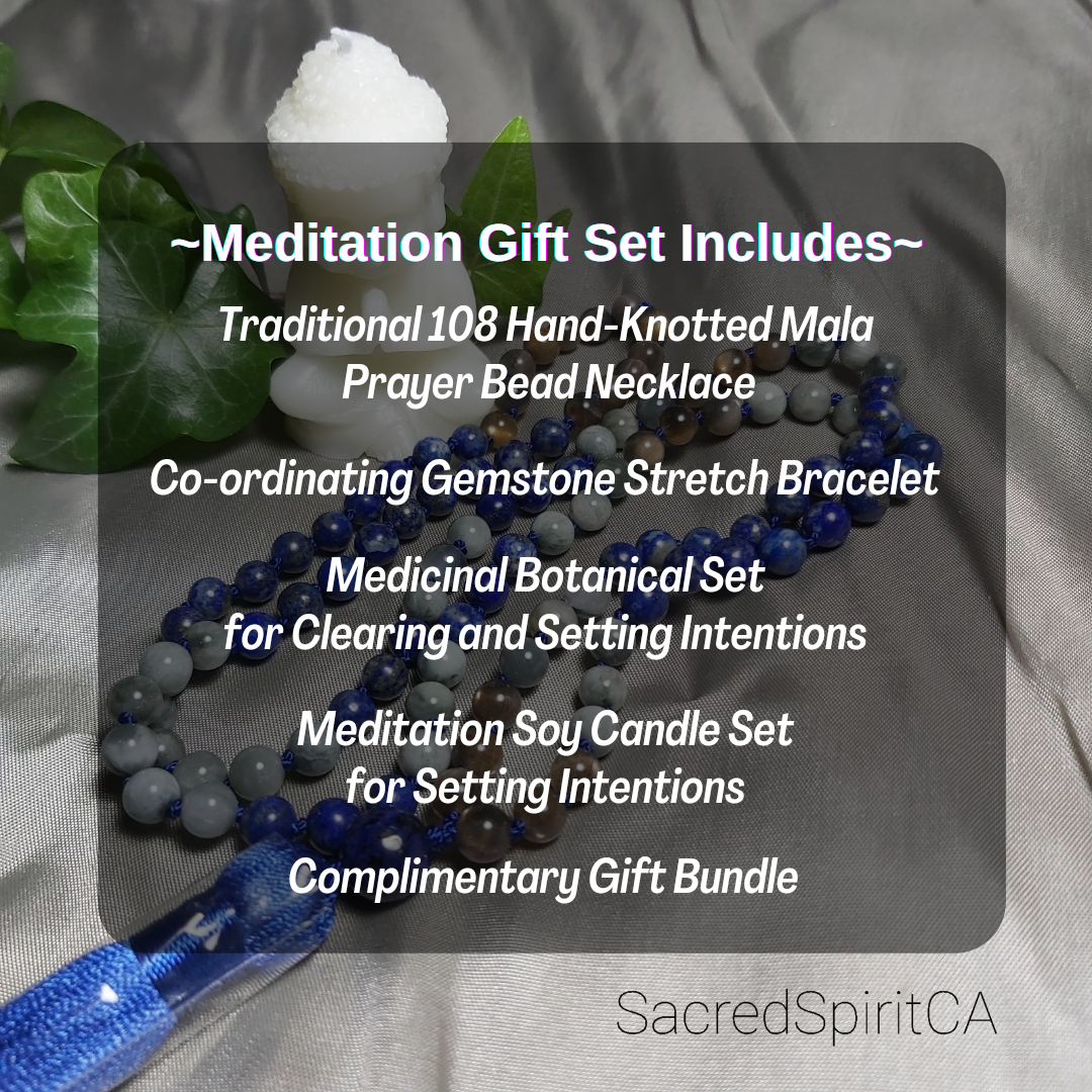 Mala Meditation Beads and Buddha Set